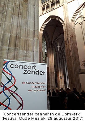 Concertzender banner in de Domkerk